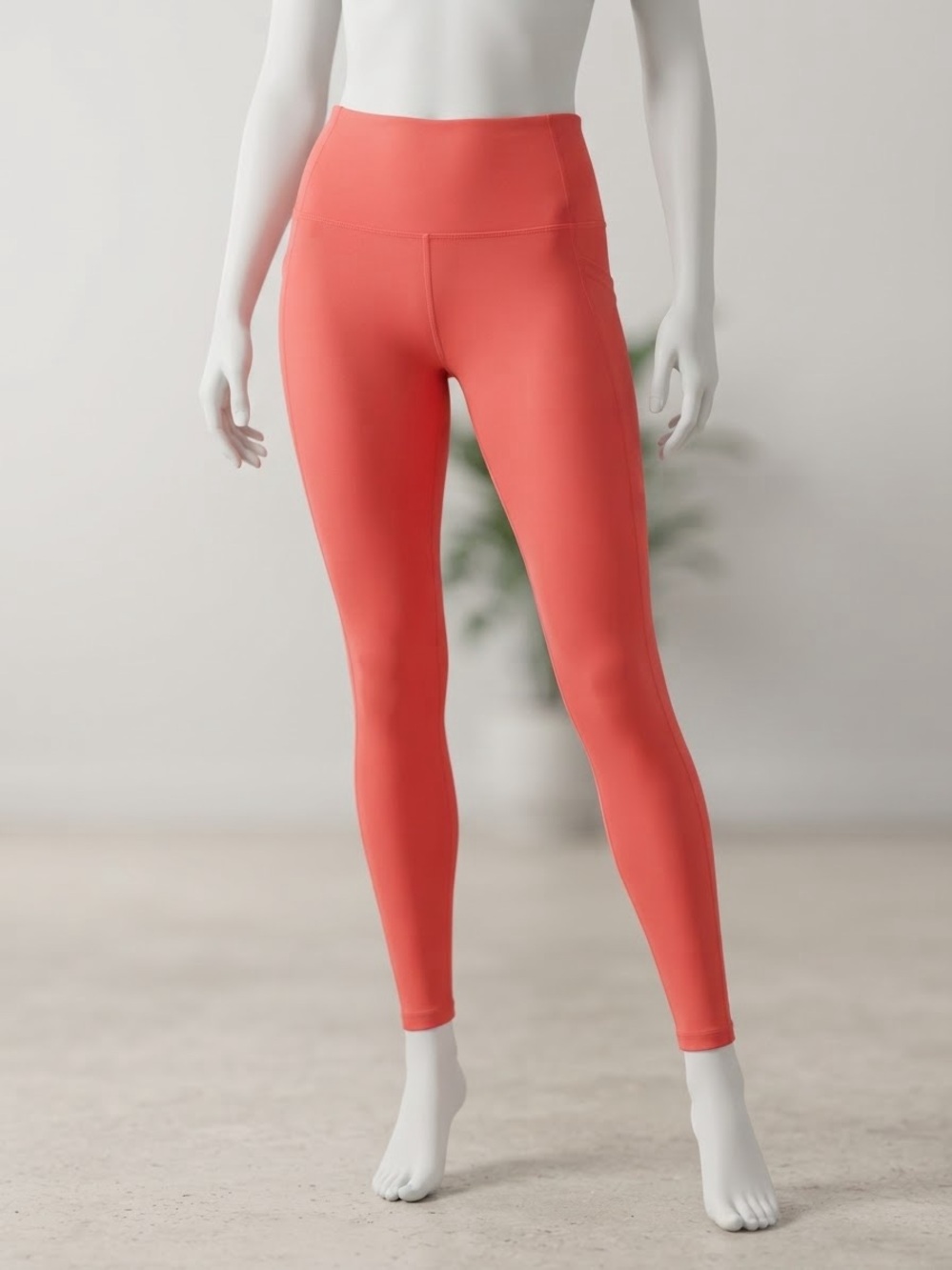 Amazon Coral High-Waist Leggings